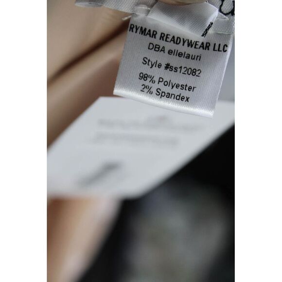 Ellelauri Women's Cowl Neck Sleeveless A-Line Cinch Mini Dress Beige Size M - Picture 6 of 7